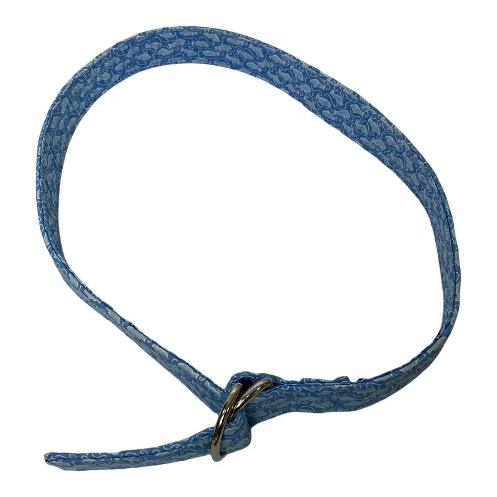 Vineyard Vines Women's Ring‎ Belt Cotton Blue Fish Adjustable Preppy Size M